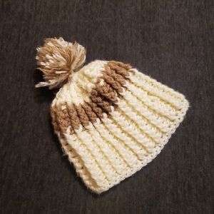 Hand knitted baby winter hat